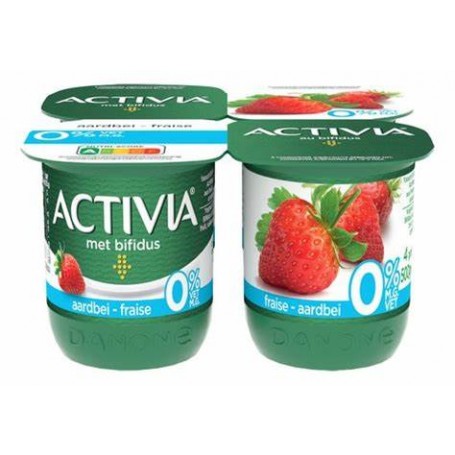 DANONE ACTIVIA FRAGOLA 0% GR125 X 4